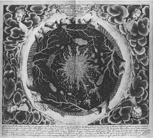 Athanasius Kircher, "Le centre de la Terre", 1678
