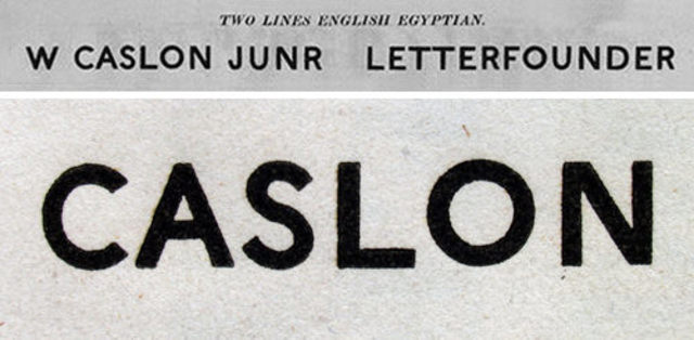 William Caslon IV, Sans Serif Type