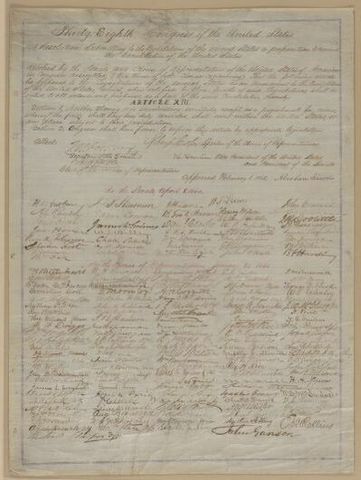 Ratification of the 13th Amendment