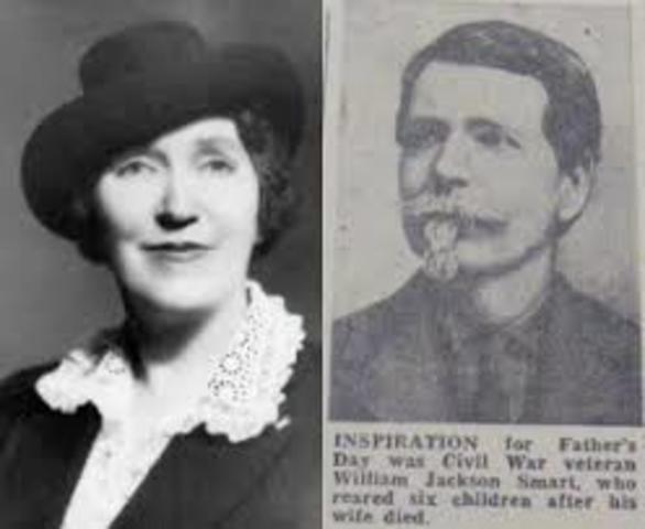 The first celebration of a Father's day