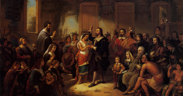 Pocahontas marries John Rolfe