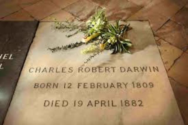 Charles Darwin dies