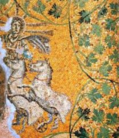 Mosaico Cristo-Sol. Mausoleo de los Julios.