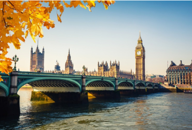 Settles in London and writes his firsts works