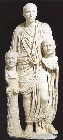 Escultura del Patricio Brutus Barberini, (Roma), datada en el siglo I a.C, durante la época republicana