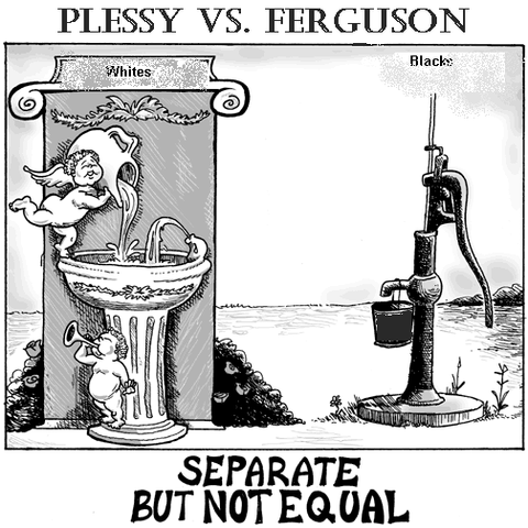 Plessy v. Ferguson legitimizes “Separate but Equal” doctrine