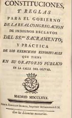 Ingreso en la Congregación de los Esclavos del Santísimo Sacramento del Olivar