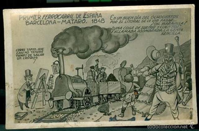 Primer ferrocarril: barcelona-mataró