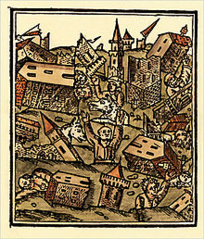A earthquake destroys Constantinople