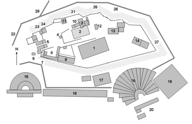 Acrópolis de Atenas (también conocida como Cecropia en honor del legendario hombre-serpiente, Cécrope, el primer rey ateniense), se puede considerar la más representativa de las acrópolis griegas,fecha aproximada del inicio de su construcción el 448 a.C.