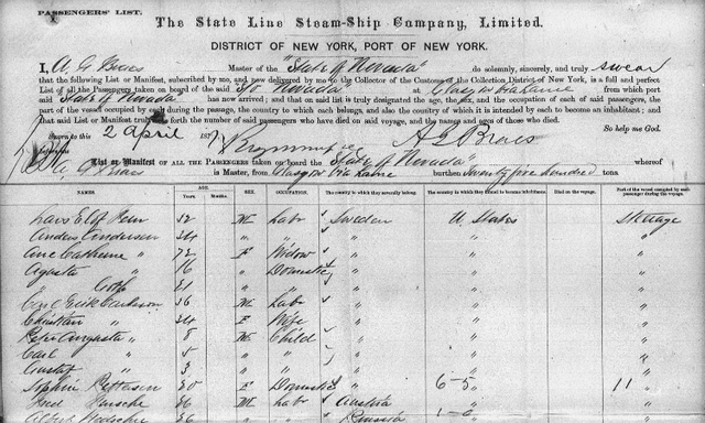 Her family gave her and her friend, that went with her, $50 so they could enter the country once they both got to Ellis Island