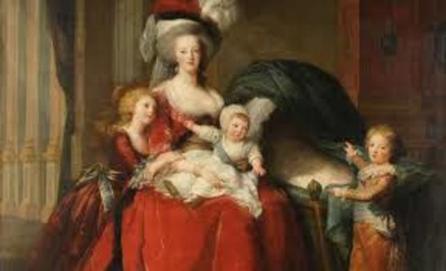 Giving birth to her first child