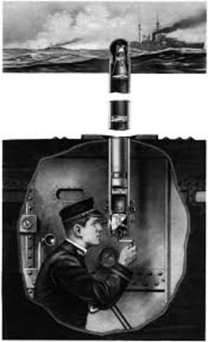 Submarino con periscopio