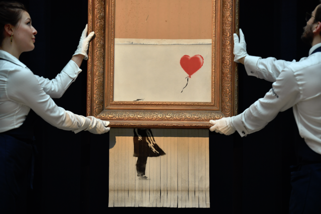 Autodestrucció de la obra de Bansky (Cultural)