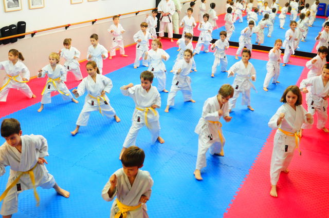 El primer examen de karate