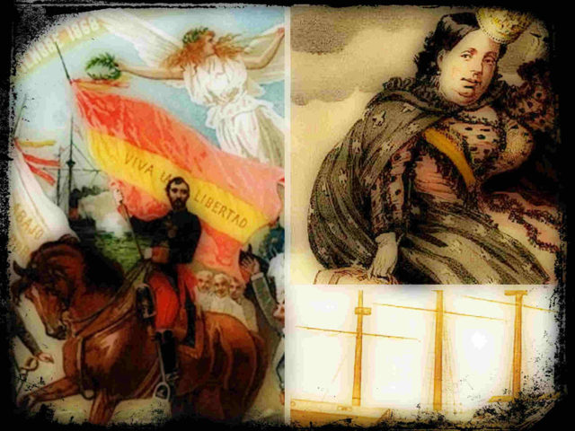 Revolución: ''La Gloriosa''. Exilio de Isabel II