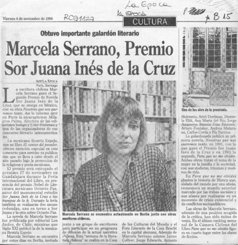 Premio Sor Juana Inés de la Cruz pa su libro Nosotras que nos queremos tanto