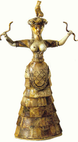 Dama de las serpientes (Escultura cretense)