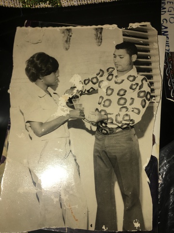 Celebrating his new job