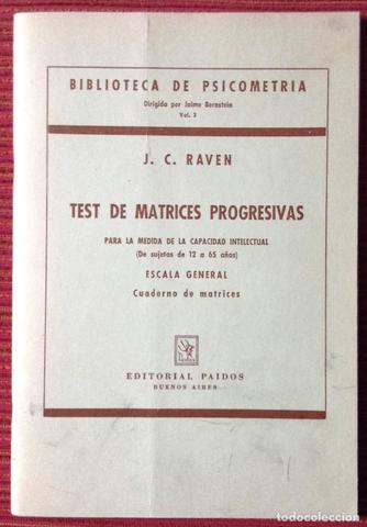 Publicación de las Matrices progresivas de Raven