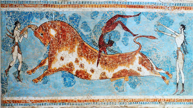 Fresco del salto del toro (Pintura cretense)