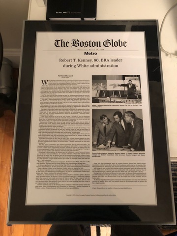 Boston Globe commemorates Robert's Life