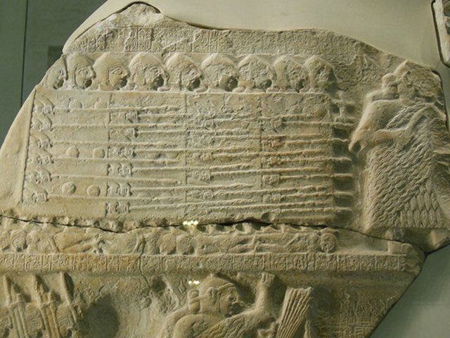 Estela de los buitres. Epoca Dinástica III. (2.450).