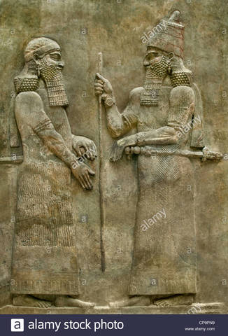 Rey Sargón II. Imperio nuevo asirio (706 a.C.).