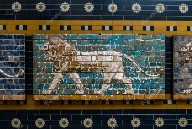 León decorativo de la Vía de las Procesiones. Imperio neobabilónico. (580 a.C.)