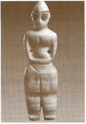 Estatua de Tell es-Sawan. Mesopotamia protohistórica.Cultura de Samarra. (IV milenio a.C.)