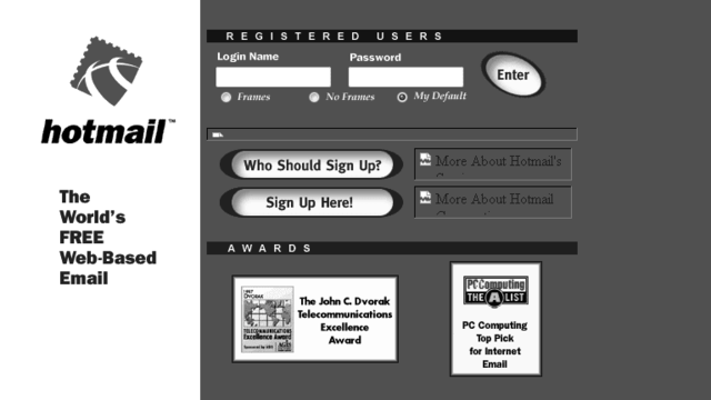 Hotmail, que ya nació como Hotmail