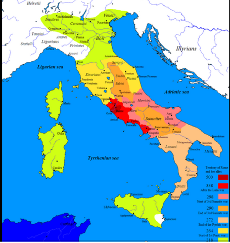 Rome expands and establishes colonies