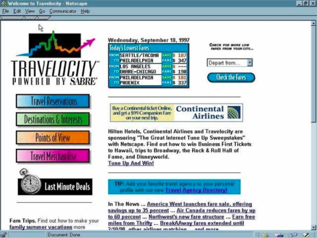 Primera web de viajes
