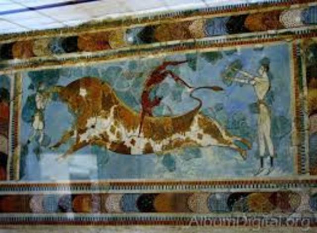 Fresco del salto del toro.