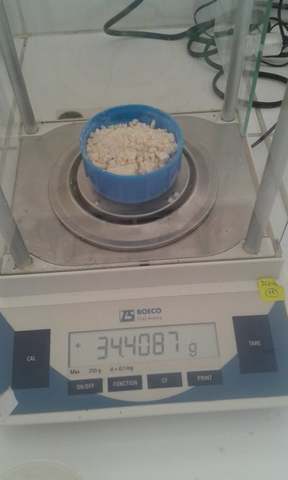 Pesado de M y S, agar, sacarosa