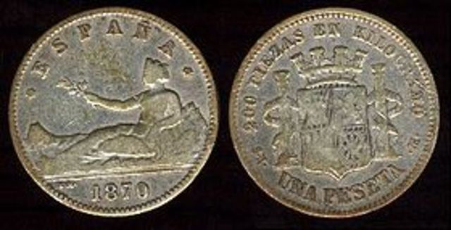 La peseta, unidad monetaria española