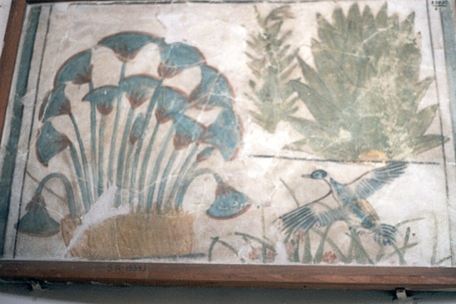 Pintura mural del palacio del sur en Tell el-Amarna