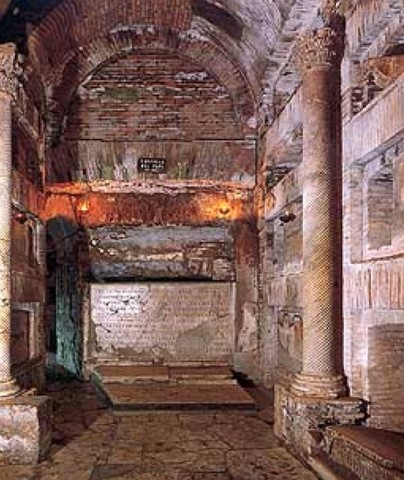 Capilla de los Papas en las catacumbas de San Calixto