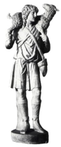 Motivo escultórico del buen pastor