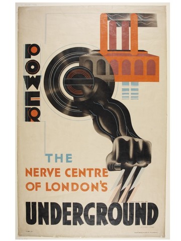 Edward McKnight Kauffer - Power, The Nerve Centre of London's Underground