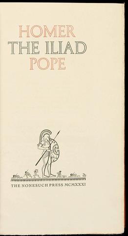 Francis Meynell - The Illiad