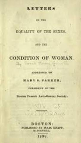 Sarah Grimke's Letters on the Equality of the Sexes and the Canadian of Women Published