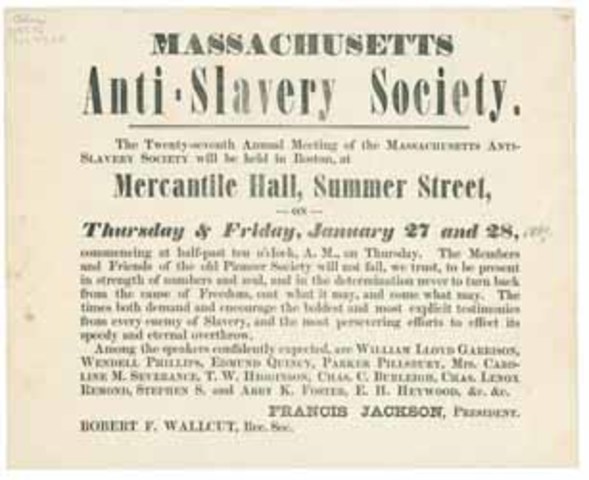 american anti slavery society begins