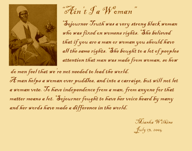 Sojourner Truth Delivers her "Ain't I a Woman" Speech