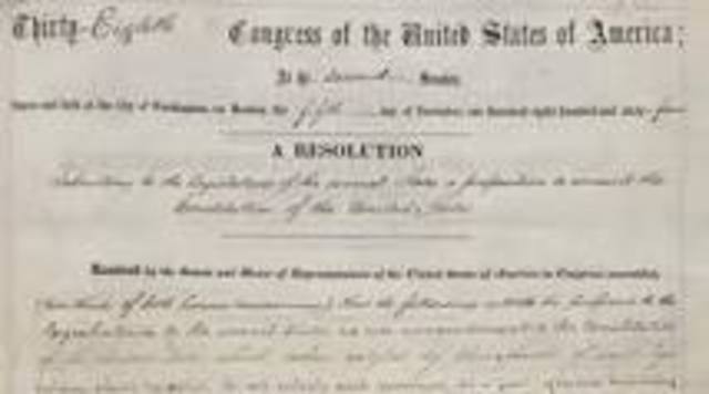 Congress Passed 13th Amendment