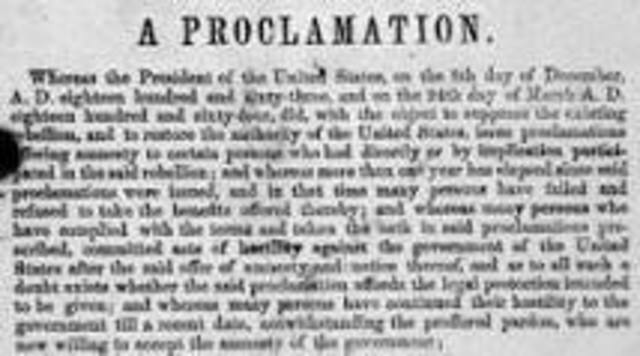 Johnson announced plans for presidential reconstruction