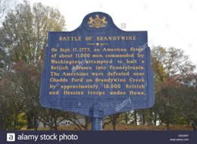The Battle of Brandywine Near Chadds Ford, Pennsylvania