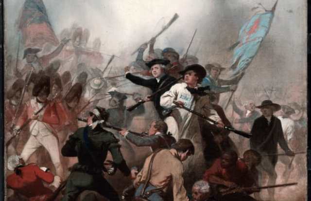 The battle of Bunker (Breeds) Hill Charlestown, Massachusetts