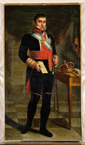 Muerte de Fernando VII.        Autor del cuadro Borjano Buenaventura Salesa.