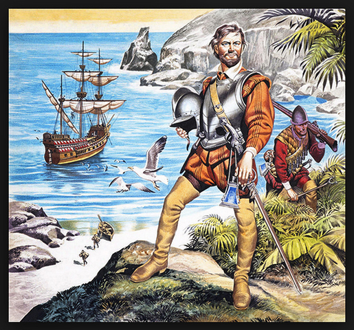 Sir Francis Drake sails to the West Indies